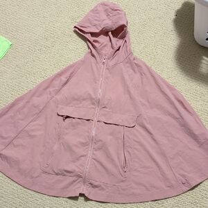Zara Kids Light Pink Hooded Packable Poncho